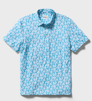 Camellias Performance Polo - Aqua