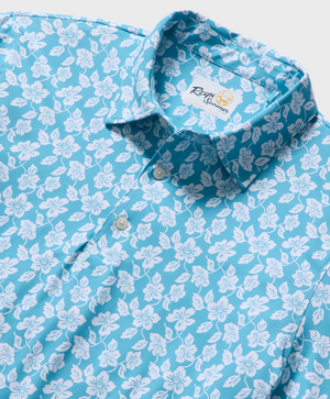 Camellias Performance Polo - Aqua