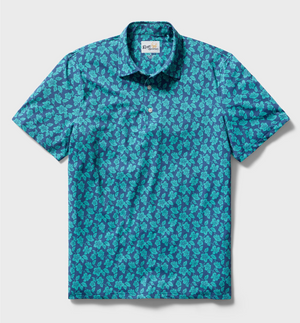 Camellias Performance Polo - Dark Teal