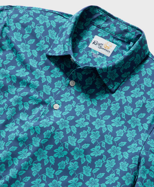 Camellias Performance Polo - Dark Teal