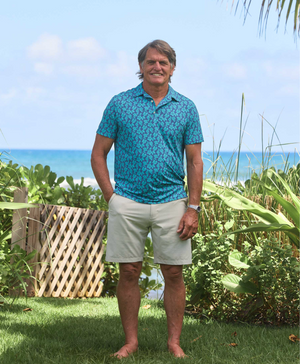 Camellias Performance Polo - Dark Teal