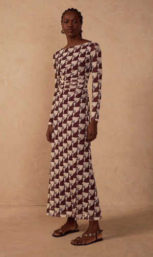 Pureza Ruched Mesh Maxi