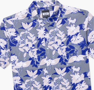 Ode to the Islands Tech Button Up - Oyster Grey