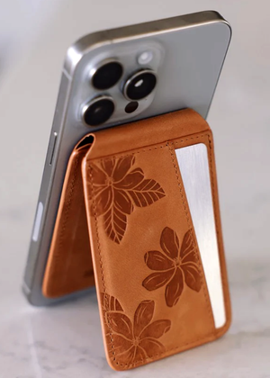 Magnetic Wallet Stand - Pikake Brown