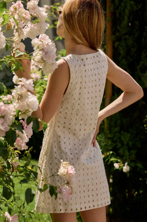 Dahlia Eyelet Mini Dress - Ivory