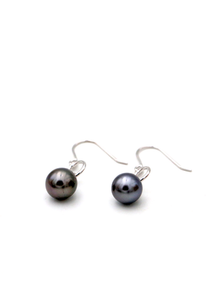 Tahitian Pearls with Circle Dangle Earrings