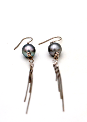 Tahitian Pearl Liquid Rain Earrings
