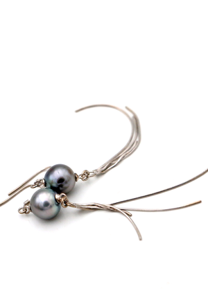Tahitian Pearl Liquid Rain Earrings