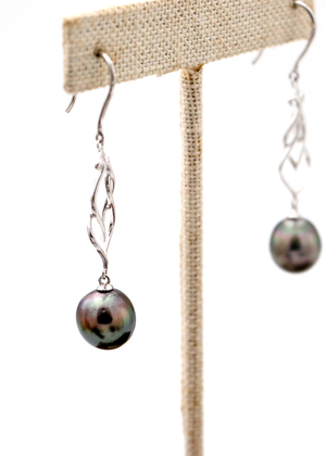 Tahitian Pearl DOUBLE TWIST Earrings
