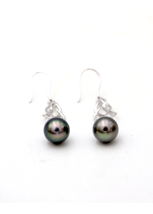 Tahitian Pearl DOUBLE TWIST Earrings