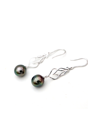 Tahitian Pearl DOUBLE TWIST Earrings