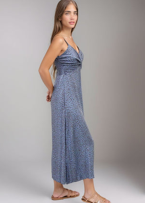 Lorena Midi Dress in Granelli Blue