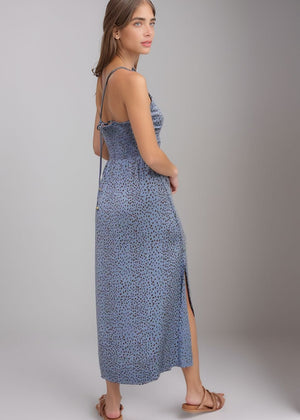 Lorena Midi Dress in Granelli Blue
