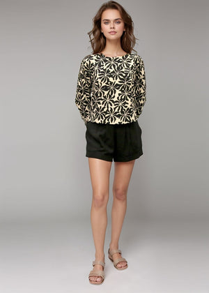 Vairani Top - Aloha Black