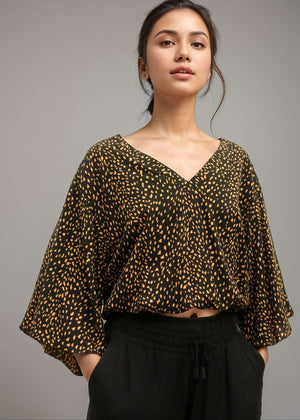 Kiely Top in Granelli Black