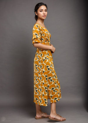 Amorino Dress - Fiori Honey