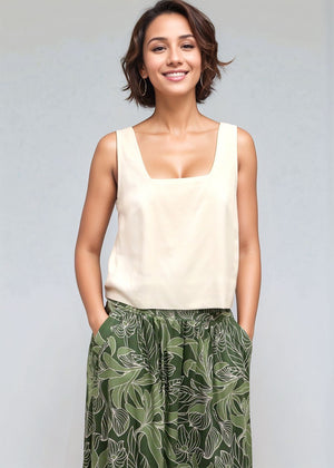 Tuahine Midi Skirt in Tropical Green
