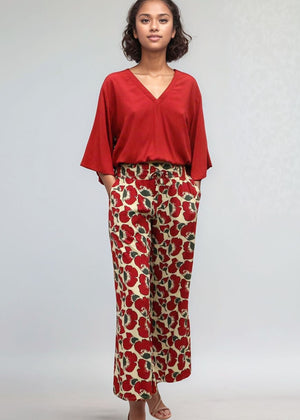 Malta Pant - Fiori Cherry