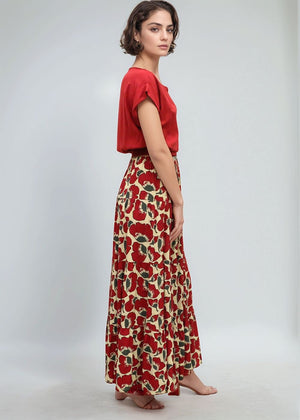 Belle Skirt in Fiori Cherry