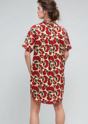 Calabria Shirtdress - Fiori Cherry