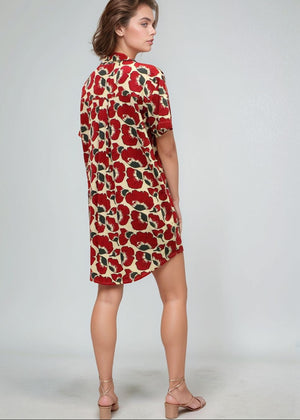 Calabria Shirtdress - Fiori Cherry