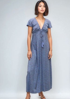 Leilani Maxi Dress - Granelli Blue