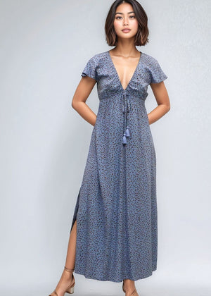 Leilani Maxi Dress - Granelli Blue