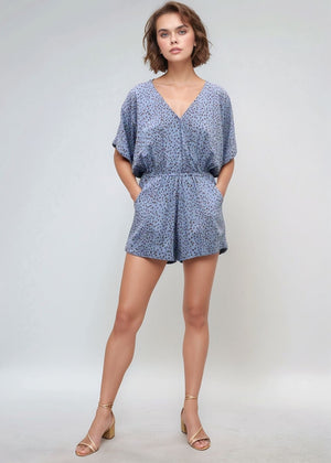 Wailea Romper - Granelli Blue