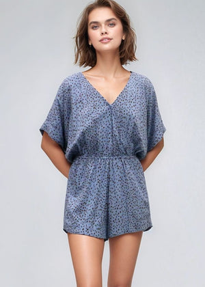 Wailea Romper - Granelli Blue