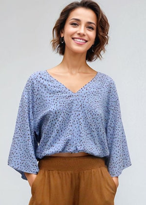 Kiely Top - Granelli Blue