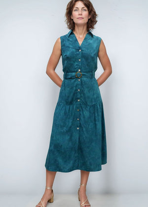 Amora Midi Shirtdress - Hazy Jade