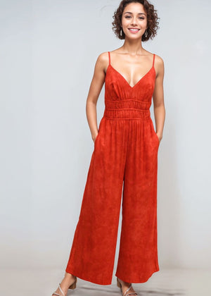 Perola Jumpsuit - Hazy Red Coral