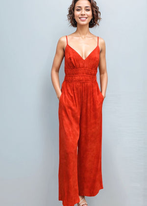 Perola Jumpsuit - Hazy Red Coral