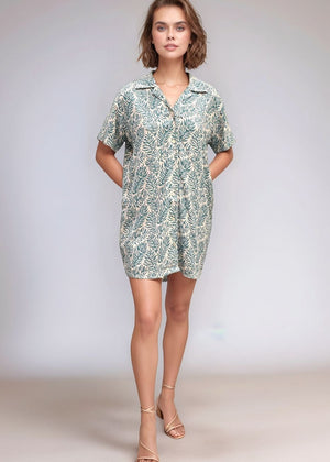 Calabria Shirtdress - Brisa Teal