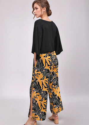 Mahana Pant in Tropical Black