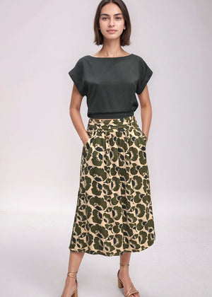 Tuahine Midi Skirt - Fiori Bancha