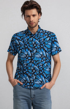 Fish - Black Aloha Shirt