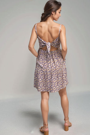 Oceanna Mini Dress - Bloomcrest Lavender