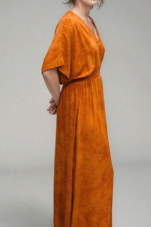 Klaproos Midi-jurk - Tropisch Zwart