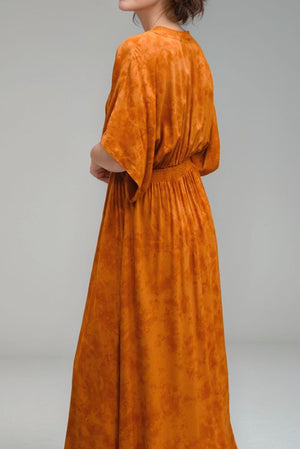 Klaproos Midi-jurk - Tropisch Zwart