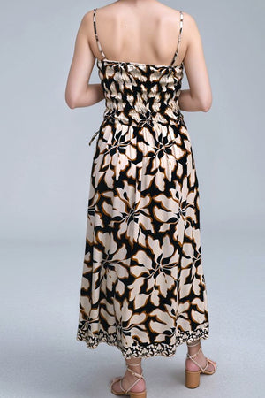 Noelle Maxi-jurk in Aloha Zwart