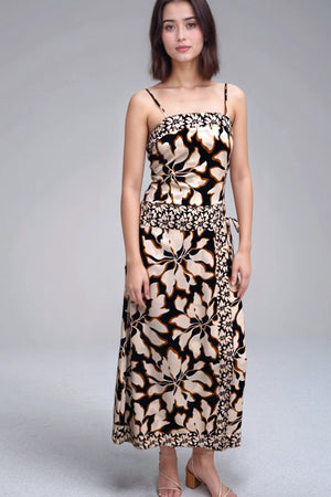 Noelle Maxi-jurk in Aloha Zwart