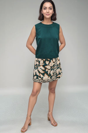 Begonia Skirt - Bloomtide / Bloomcrest Petrol
