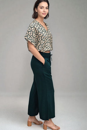 Adora Top - Bloomcrest Petrol