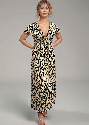 レイラニ マキシドレス トロピカル スティール ブルー