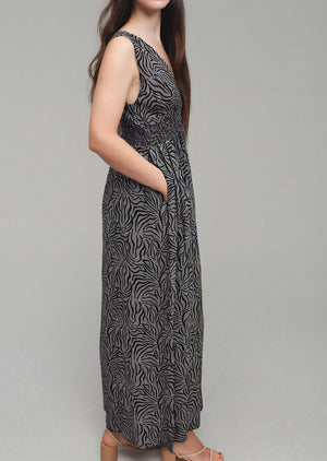 Noelle Maxi-jurk in Aloha Zwart