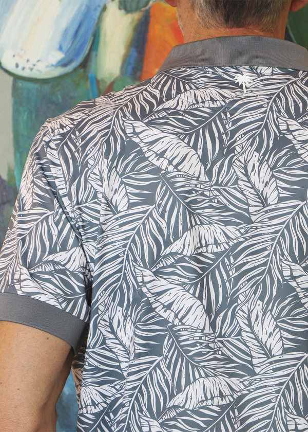 Palms Aloha Performance Polo - Diepgrijs