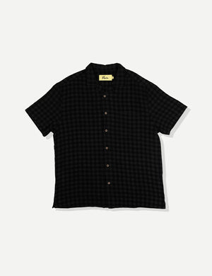 Textured Cotton Button-Up Shirt