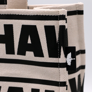 The Hawaii Tote- White with Black