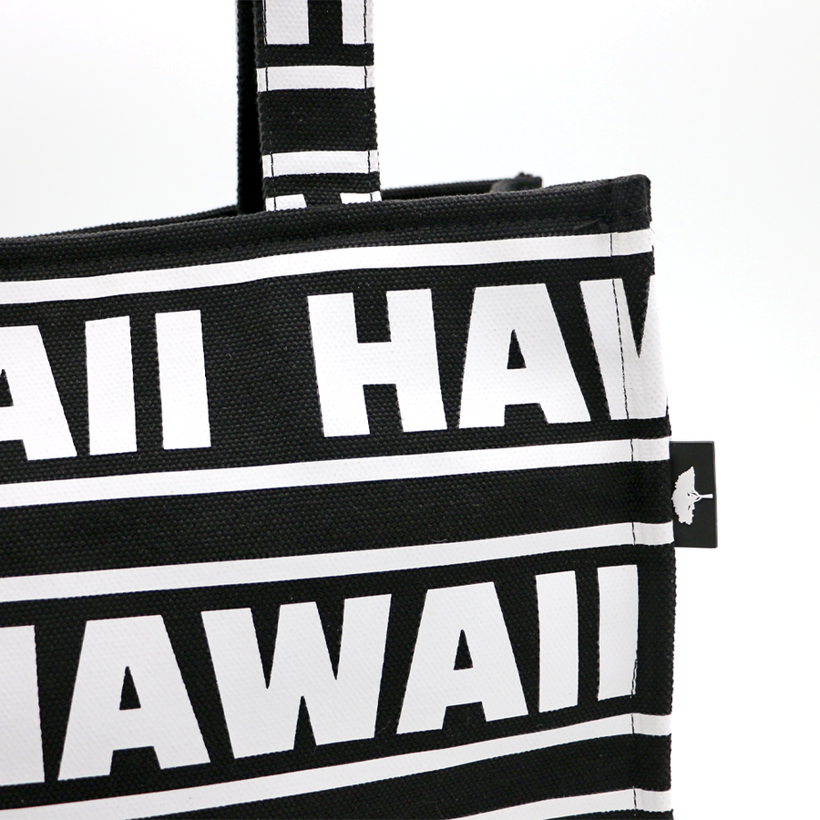 De Hawaii Tote - Zwart met Wit